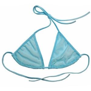 Ocean moon baby blue mesh top